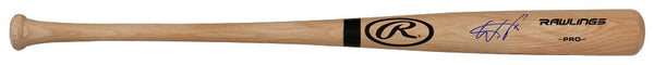 Wander Franco (RAYS) Signed Rawlings Pro Blonde Baseball Bat - (JSA COA)