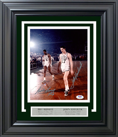 Bill Russell & Havlicek Autographed Framed 8x10 Photo Celtics PSA/DNA AI98462