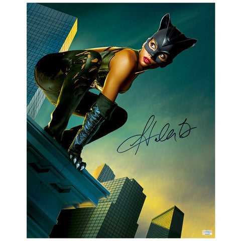 Halle Berry Autographed 2004 Catwoman Rooftop Prowl 16x20 Photo