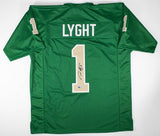 Todd Lyght Signed Notre Dame Fighting Irish Jersey -Beckett-1991 Rams 1st Rnd Pk