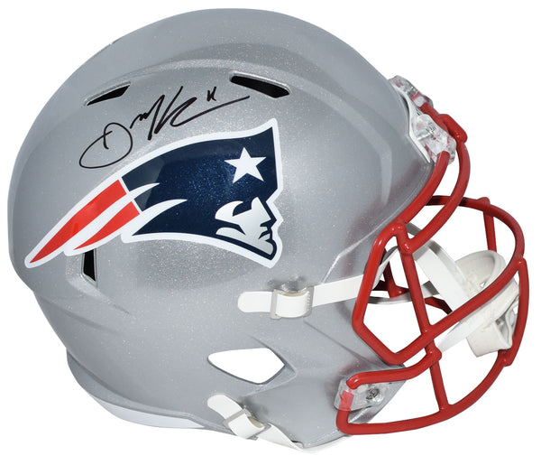 JULIAN EDELMAN AUTOGRAPHED NEW ENGLAND PATRIOTS FULL SIZE SPEED HELMET JSA
