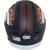 John Elway Autographed Denver Broncos Mid-Size Midi Helmet Beckett Witness 55226
