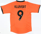 Patrick Kluivert Autographed Netherlands Home Soccer Jersey #9 - Beckett Holo *L