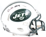 Darrelle Revis Autographed New York Jets 98-18 Speed Mini Helmet- Beckett W Holo