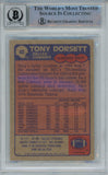 Tony Dorsett Autographed 1985 Topps #40 Trading Card Beckett 10 Slab 39280