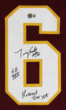 Timmy Smith "Record 204 Yards SB XXII" Signed Maroon Pro Style Jersey BAS Wit