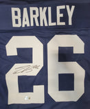 SAQUON BARKLEY SIGNED AUTOGRAPHED CUSTOM XL COLLEGE STYLE JERSEY BECKETT QR