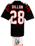 Corey Dillon (BENGALS) Signed Black Custom Jersey - (SCHWARTZ SPORTS COA)