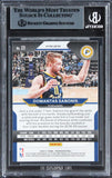 Pacers Domantas Sabonis Signed 2020 Panini Prizm Ruby Wave #23 Card BAS Slabbed