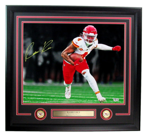 Rashee Rice Signed 16x20 Photo Kansas City Chiefs Framed Beckett 187177