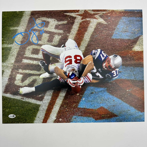 Autographed/Signed David Tyree The Catch Super Bowl XLII 16x20 Photo JSA COA