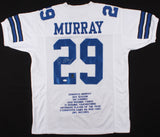 DeMarco Murray Signed Cowboys Career Highlight Stat Jersey (JSA Hologram)