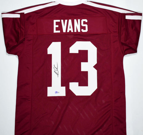 Mike Evans Autographed Maroon College Style Jersey - Beckett W Hologram *Black