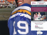 Lance Alworth HOF Autographed/Inscribed 8x10 Photo San Diego Chargers JSA
