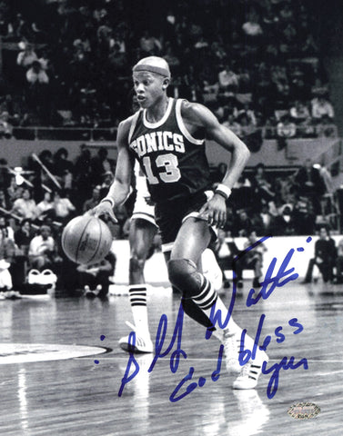 Donald Slick Watts Autographed 8x10 Photo Seattle Supersonics MCS Holo #87371