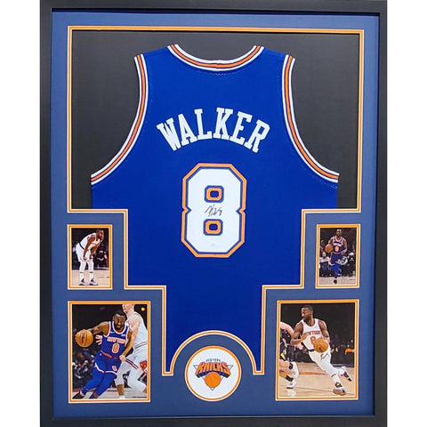 Kemba Walker Autographed Framed New York Knicks Jersey