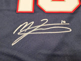 PATRIOTS MAC JONES AUTOGRAPHED BLUE NIKE GAMEDAY JERSEY SIZE L BECKETT QR 202967
