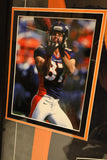 Ed McCaffrey Autographed Denver Broncos Navy Jersey in Deluxe (34"x40) Framing