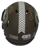 Joe Montana / Jerry Rice Autographed 49ers Mini Speed STS Helmet Beckett