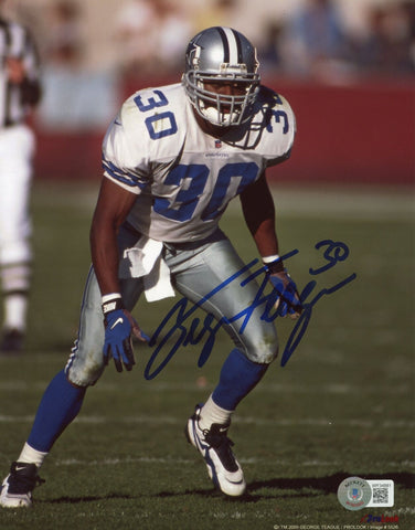 George Teague Autographed/Signed Dallas Cowboys 8x10 Photo Beckett 40713
