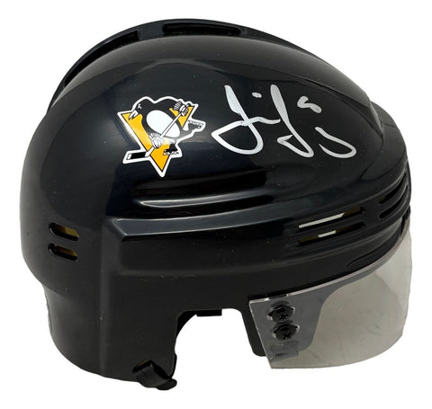 Jaromir Jagr Signed Pittsburgh Penguins Black Mini Helmet JSA QR