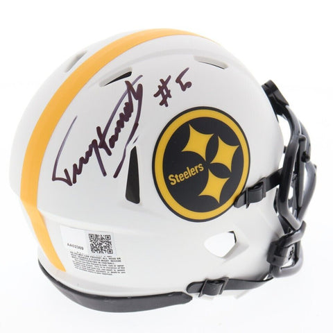 Terry Hanratty Signed Pittsburgh Steelers Mini Helmet (TSE) 2xSuper Bowl Champs