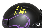 Cris Carter Autographed Minnesota Vikings Mini Helmet Eclipse Beckett 40639