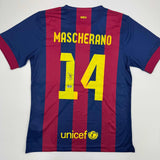 Autographed/Signed Javier Mascherano FC Barcelona Blue Jersey Beckett BAS COA