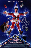 CHEVY CHASE & D'ANGELO AUTOGRAPHED 11X17 CHRISTMAS VACATION POSTER BECKETT