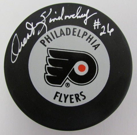 Orest Kindrachuk Flyers Autographed/Signed Flyers Logo Puck JSA 138842