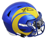 Rams Aaron Donald Authentic Signed Speed Flex Midi Replica Mid Size Helmet BAS