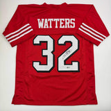 Autographed/Signed Ricky Watters San Francisco Alternate Red Jersey Beckett COA
