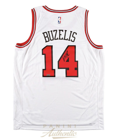 Matas Buzelis Autographed Chicago Bulls White Association Edition Jersey Panini