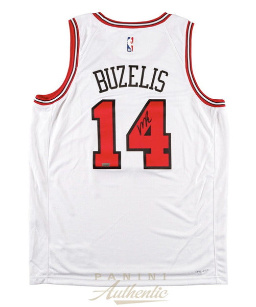 Matas Buzelis Autographed Chicago Bulls White Association Edition Jersey Panini