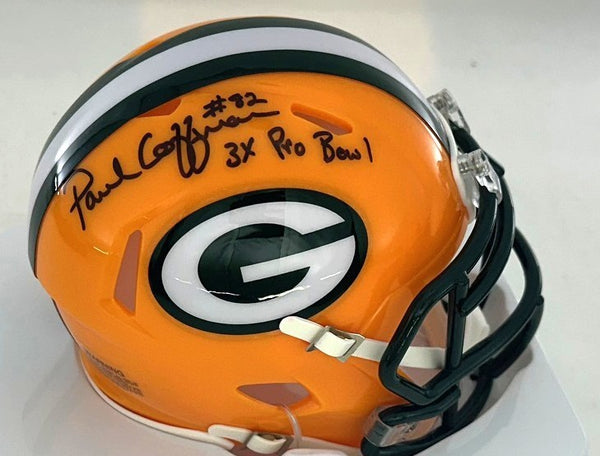 Packers PAUL COFFMAN Signed Riddell Speed Mini Helmet AUTO W/ 3 x Pro Bowl BAS