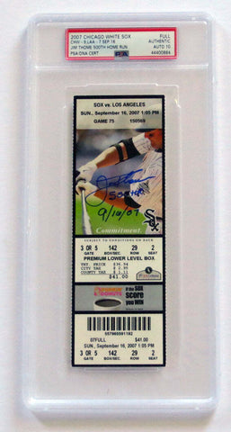 Jim Thome Signed White Sox Encapsulated Ticket W/500th HR PSA/DNA Graded AUTO 10