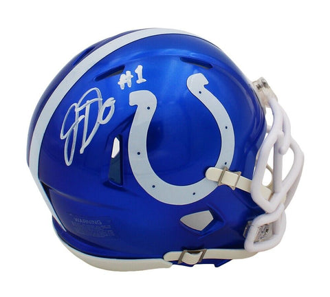 Josh Downs Signed Indianapolis Colts Speed Flash NFL Mini Helmet