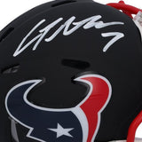 C.J. Stroud Houston Texans Signed Riddell Black Matte Speed Mini Helmet