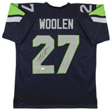 Tariq Woolen Authentic Signed Navy Blue Pro Style Jersey Autographed JSA Witness