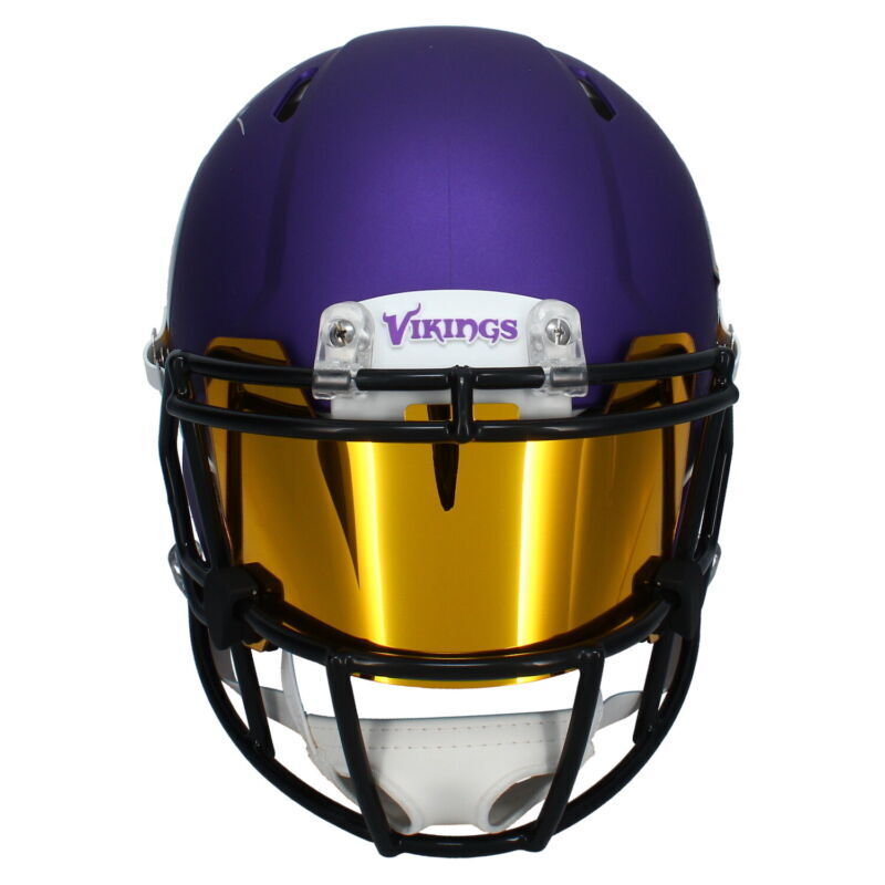 Justin Jefferson Autographed Vikings Authentic Speed Helmet w/ Visor F – Super Sports Center