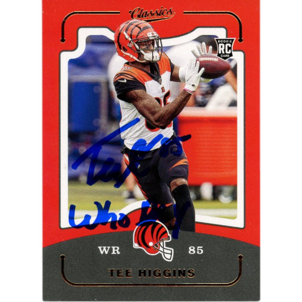 Tee Higgins Autographed Panini Classics Who Dey Trading Card Beckett 48938