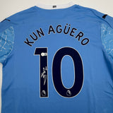 Autographed/Signed Sergio Kun Aguero #10 Manchester City Jersey Beckett COA