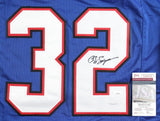 O. J. Simpson Signed Buffalo Bills Career Stat Jersey (JSA COA) 5xPro Bowl R.B.