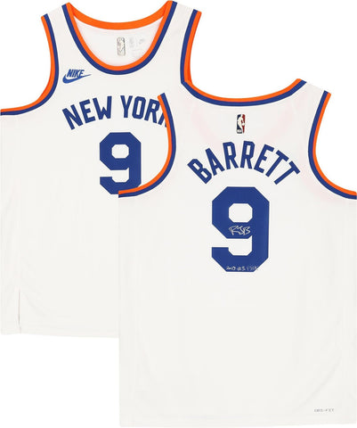 RJ Barrett NY Knicks Signed NikeYear 0 Swingman Jersey "2019 #3 Pick" Ins