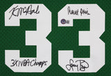 Celtics (3) Bird, Parish & McHale Signed Green M&N Swingman Jersey BAS Witnessed