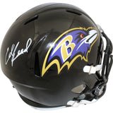 Ed Reed Autographed/Signed Baltimore Ravens F/S Helmet Beckett Witness 49246