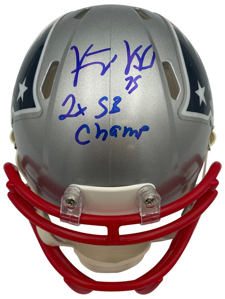 Vince Wilfork Autographed New England Patriots Mini Helmet 2 x SUPER BOWL JSA
