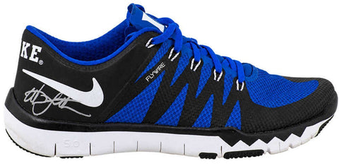 Christian Laettner Signed Duke Nike Flywire Black & Blue Shoe (Left Foot) SS COA