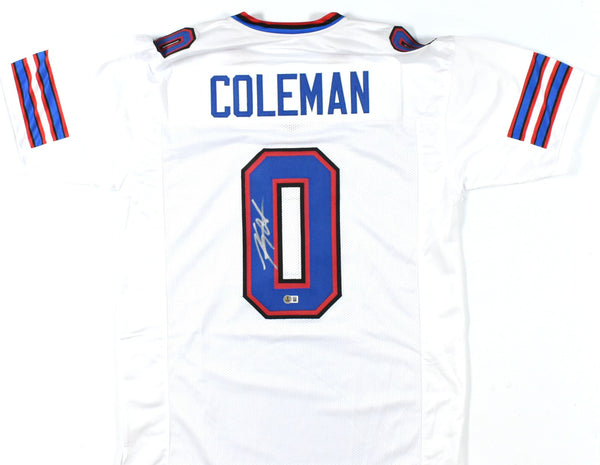 Keon Coleman Autographed White Pro Style Jersey - Beckett W Hologram *Silver