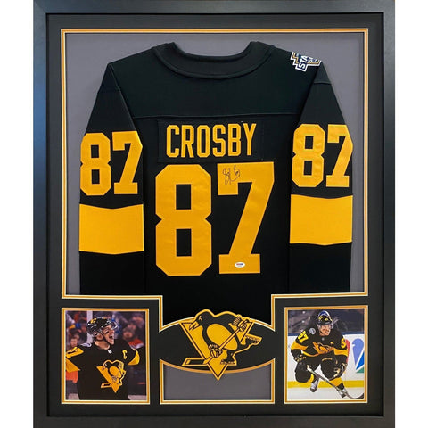 Sidney Crosby Autographed Signed Framed Penguins Winter Classic Jersey PSA/DNA